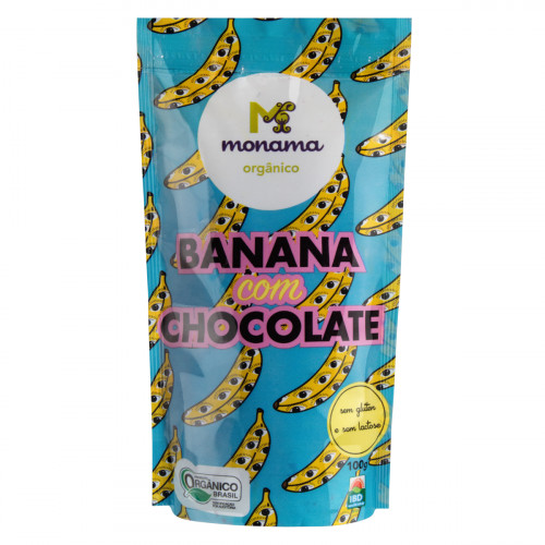 Banana com Chocolate Orgânica Zero Lactose Monama - Natural da Terra