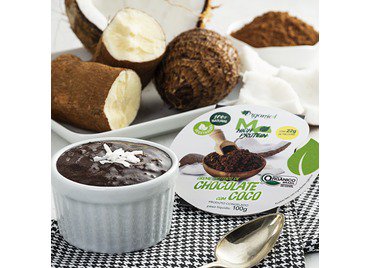 Creme proteico de chocolate com coco - Organic4