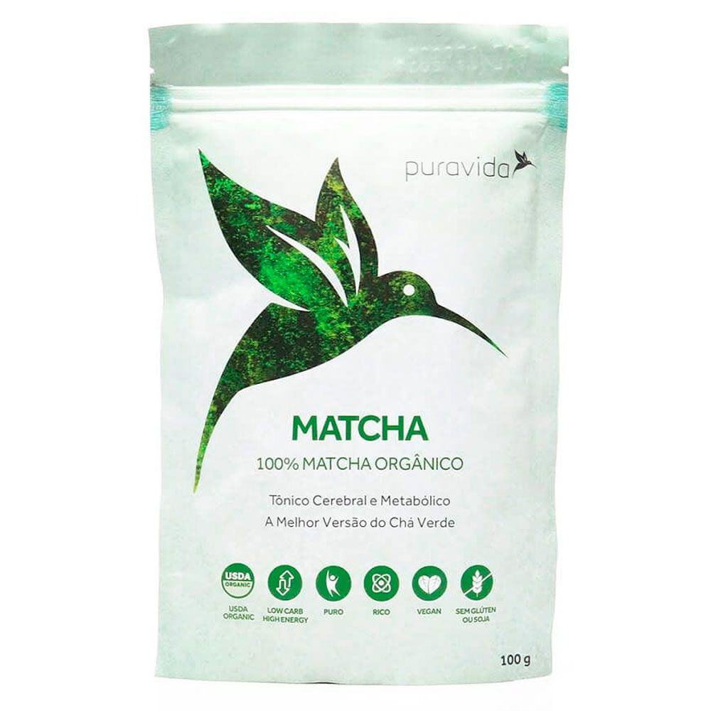 MATCHÁ CHÁ VEGANO, ZERO ADITIVOS, ANTIOXIDANTE - Puravida
