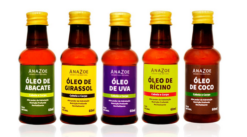 Kit óleos Cabelo e Corpo Cabelos na Transição Anazoe
