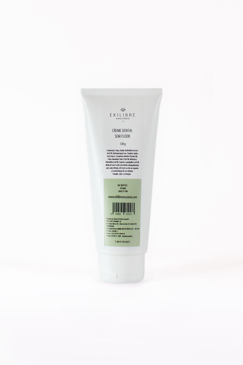 Creme dental sem flúor 120g - Ekilibre Amazônia