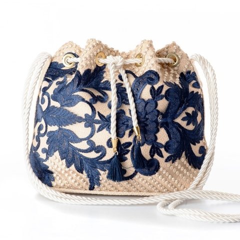 Bolsa Vegana Saco Renda Azul - Laloba