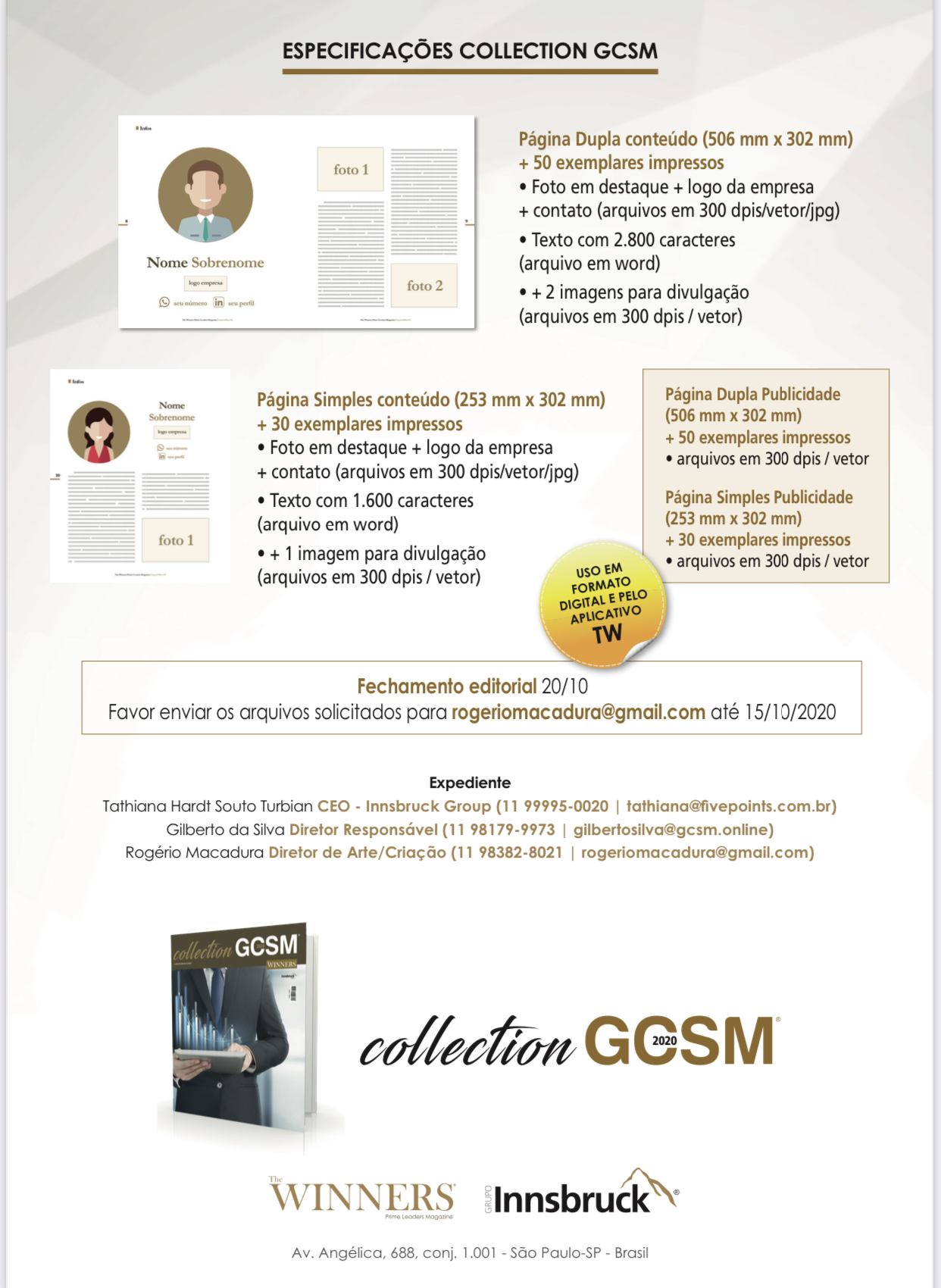 Mídia em revista Winners/ GCSM -de política/economia/mercado